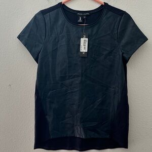 Peace of Cloth Women's Navy Short Sleeve Top